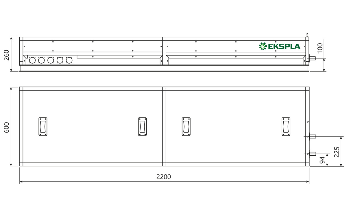 ANL10k10-AWG laser head outline drawing (actual dimensions might vary)