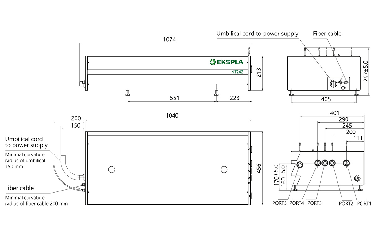 NT242 series laser head dimensions