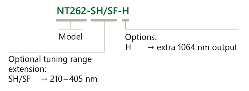 NT260 - Ordering information