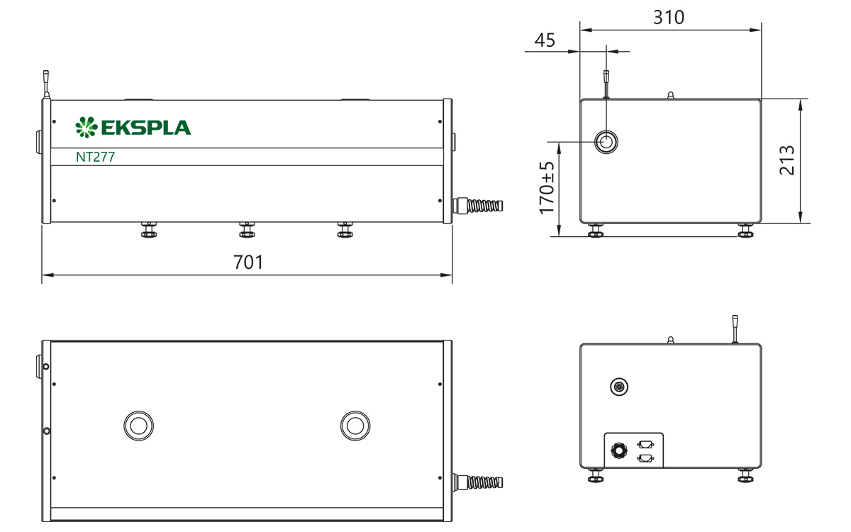 NT277 series laser head dimensions