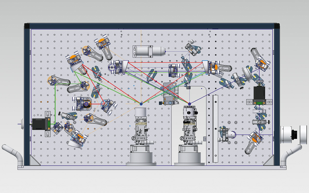 Classic + Phase sensitive versions in one unit. Phase sensitive, Top (Reflection- Reflection) configuration.<br>Fixed beams sizes on the sample. VIS and IR beams. Beams are Focused with Parabolic mirrors. Interference configuration for Phase measurement. IR 2.3-10 &micro;m.