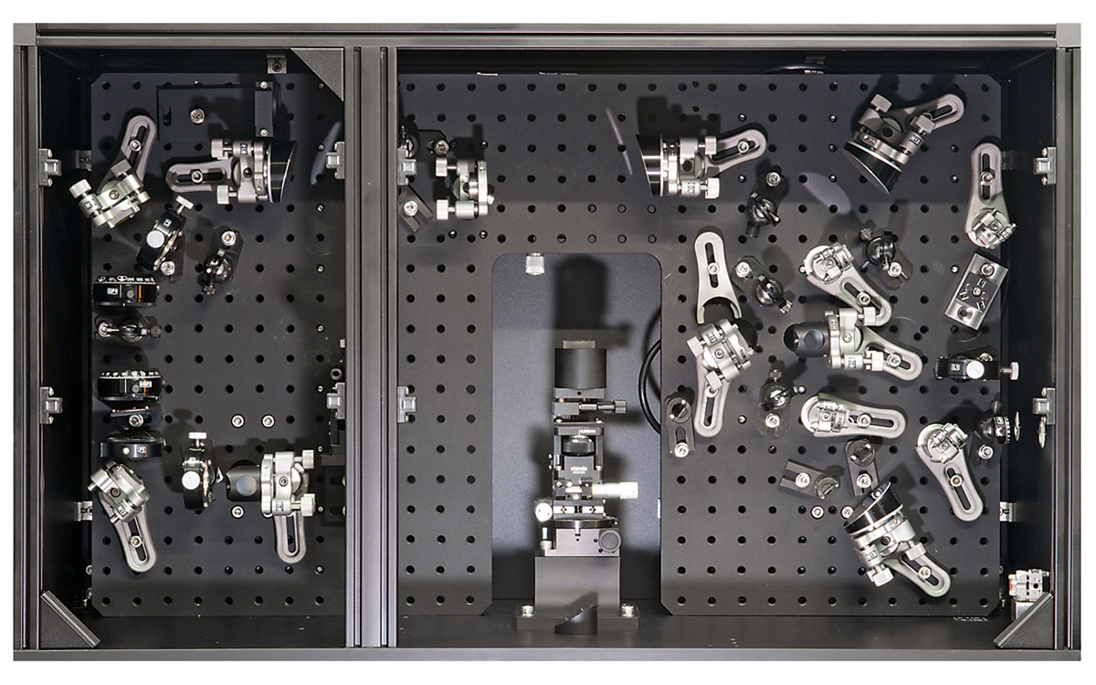 Internal view of Phase-sensitive SFG spectrometer spectroscopy module