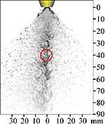 LIF (Mie) signal from a fuel injector