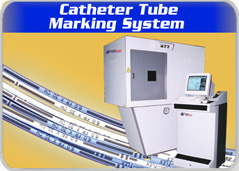 Using their FDA approved Catheter Tube Marking and Engraving Software package, these systems provide the most flexible and easy-to-use solution for producing the highest quality marks on medical grade plastics. System configurations include: Multi-Use Manual Load/Unload System for low to mid volume production; Rotary Dial System for semi-automated operation; Programmable Rotary Index Systems for precise circumferential marking; Programmable X-Y Table Workstations for long length tubing and/or oversized pallets and fully automated Pass-Thru/Pallet-Lift Conveyor Systems. In addition, we offer customer specific designs to meet any manufacturing need. For more information, please contact us via e-mail 